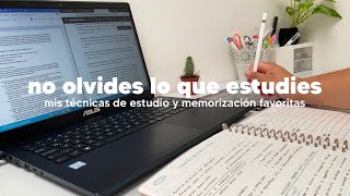 Estudia sin olvidar mis técnicas favoritas de estudio y memorización  métodos que debes conocer [upl. by Ariaz]