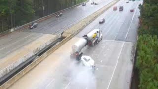 Car Vs Tanker Truck In Newport News VA [upl. by Eldwin]