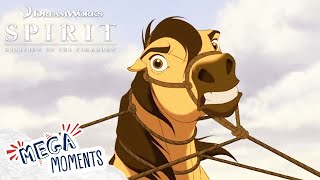 You Cant Take Me 🐴  Spirit Stallion of the Cimarron  Movie Moments  Mega Moments [upl. by Ammamaria]