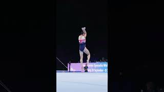 Jessica Gadirova United Kingdom Floor FX Podium Training 2023 World Championships SlowMotion Part3 [upl. by Htiderem]