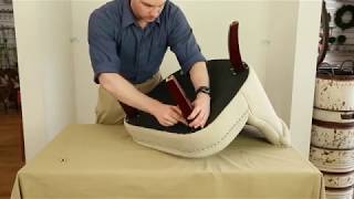 How to Assemble Glitzhome DIY Accent Chair  Easily and Quickly [upl. by Anerroc]