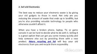 Attero Recycling Pvt Ltd 8 ways to reduce and control e waste [upl. by Samira]