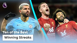 Best Winning Streaks in PL history [upl. by Elnar986]