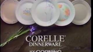 Corelle  Dinnerware  Dinner Ware  Plates Commercial 1990 [upl. by Rebak215]