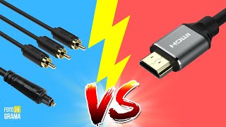 ¿Cuál Conexión ofrece más Calidad HDMI vs Óptico vs RCA  Fotograma 24 con David Arce [upl. by Nauwtna56]