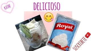 💖POSTRE CASERO CON CREMA CHANTILLY MUY FACIL Y RAPIDO DE PREPARAR  KATHE 😘💖 [upl. by Leimaj42]