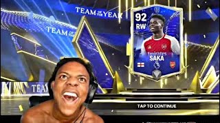 IshowSpeed Plays FC Mobile Opening TOTY Packs [upl. by Newol]