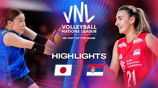 🇯🇵 JPN vs 🇷🇸 SRB  Highlights  Week 3  Womens VNL 2024 [upl. by Orms]