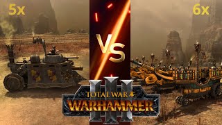 Can 6 Land Ships Beat 5 Steam Tanks in Total War Warhammer 3 [upl. by Assirroc]