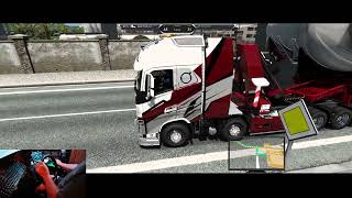 ETS2 KIshadowalkers Steerable dolly trailer 2 BIG LOADS [upl. by Eimam]