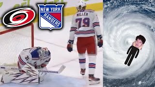 RANGERS BLOW IT VS HURRICANES  NYR Fan Reaction [upl. by Nnylatsyrc]