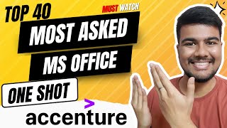 Top 40 MS Office Questions to Crack Accenture [upl. by Daiz]