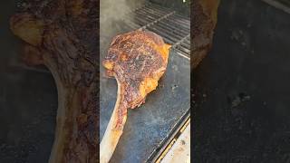 Ribeye Tomahawk Steak Dry Brined amp Reverse Seared Rare with Garlic Steak Butter [upl. by Llerrut]