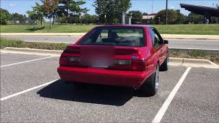 Foxbody Mustang Exhaust with Spintech 9000 mufflers LMR Headers BBK HPipe [upl. by Heilner275]