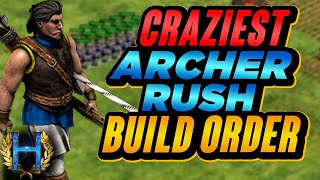 THE FASTEST ARCHER RUSH BUILD ORDER YOU WILL EVER SEE  AoE2 [upl. by Demott137]