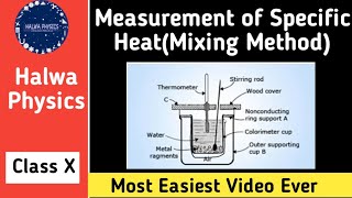 🔴Measurement of Specific Heat Mixing Method amp Calorimeter  Class 10  Maharashta State Board [upl. by Aisorbma]