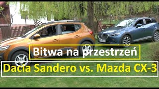 Dacia Sandero Stepway vs Mazda CX3  Bitwa na przestrzeń w środku [upl. by Joashus]