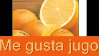 Jugo de naranja  Spanish food vocabulary song [upl. by Rosetta]