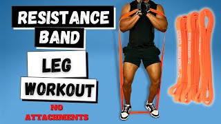 Resistance Band LEG Workout  NO ATTACHMENT [upl. by Olin161]