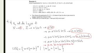 14 Théorie des Langages  Grammaire et Classification de Chomsky TD1 Exo 4 [upl. by Hogarth]