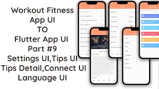 9 Fit amp Thrive Building a Workout Fitness App with Tips Settings Language UI in Flutter [upl. by Amekahs]