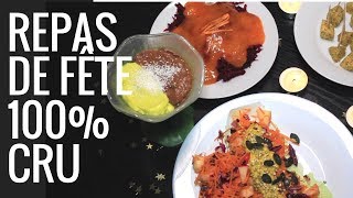 Défi bio de Noël  repas de fête 100 CRU [upl. by Eglanteen]