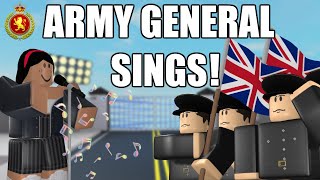 ROBLOX ARMY GENERAL SINGING  Marcuses British Army [upl. by Beacham]