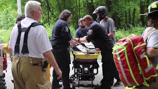 Hillburn amp Tallman FD Rescue Injured Hiker in Ramapo Woods Torne Valley [upl. by Hanfurd]