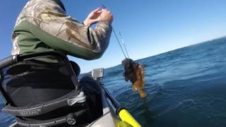 Kayak Fishing Montana De Oro at Spooners Cove Dec 2016 [upl. by Aivatra]