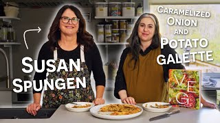 Claire Saffitz amp Susan Spungen Make Perfect Fall Caramelized Onion amp Potato Galette  Dessert People [upl. by Eisserc]