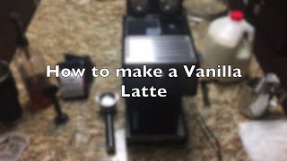 How to make a Vanilla Latte on a DeLonghi Espresso machine [upl. by Aydni]