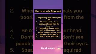 How to be truly respected shorts psychology facts [upl. by Behnken485]