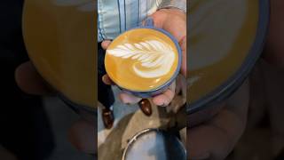 latte art leaf subscribe [upl. by Esoj]