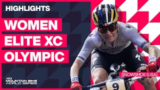 Snowshoe  Women Elite XCO Highlights  2023 UCI Mountain Bike World Cup [upl. by Anaerb443]