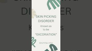 What is skin picking disorder psychology youtubeshorts ytshorts mentalhealth quotes skincare [upl. by Ycnaffit]