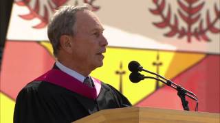 122nd Commencement Ceremony 2013  Stanford University keynote speech by Mayor Michael Bloomberg [upl. by Enyawd994]