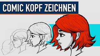 Comic Kopf Zeichnen  Komplette Zeichenübung [upl. by Jaquiss]