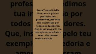 Oração à Santa Teresa pelos professores [upl. by Ebbie841]