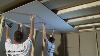 How to Install Plasterboard Part 3 Ceilings and Walls [upl. by Frank]