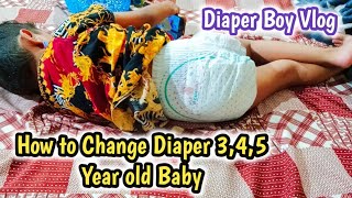 How to Change Diaper 3 45 Year old BabyKids Diaper VlogDiaper Changing RoutineViral Video [upl. by Voltz]