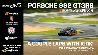 A couple laps with Kirk ep71 Dundon Motorsports Porsche 992 GT3RS at Road Atlanta May 2 2024 [upl. by Oretos]