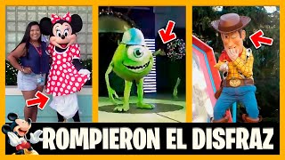 15 PERSONAJES DE PARQUES DISNEY QUE ROMPIERON SU DISFRAZ [upl. by Refotsirc]