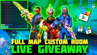 Live Giveaway Full Map Custom 🫨 Free Fire  Hitesh Gaming [upl. by Fulvia]