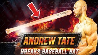 Andrew Tate Demonstrates How to Kick Through A Baseball Bat With One Kick [upl. by Leahciam788]