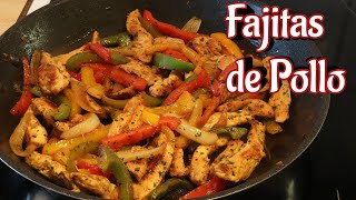 FAJITAS DE POLLO muy fáciles de preparar [upl. by Olegnaleahcim151]