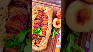 Easy Summer Recipe PEACH GALETTE 🍑 peach peachgalette summerrecipe [upl. by Novy]