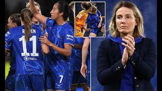 Chelsea 3 2 Real Madrid Sonia Bompastor earns first European win as Blues boss with three [upl. by Brenda]