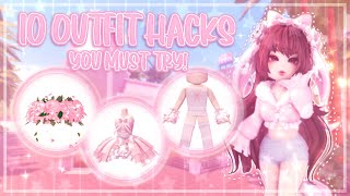 ✨10 outfit hacks you MUST try  Royale High  Part 1  FaeryStellar✨ [upl. by Ecirtnom]