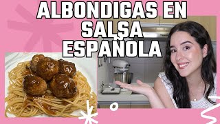 ALBONDIGAS EN SALSA ESPAÑOLA fácil de preparar en FREIDORA DE AIRE [upl. by Dannon129]