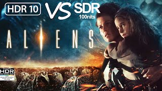 Aliens 1986 Special Edition 4K UHD BluRay HDR vs 1080p BluRay SDR 100nits [upl. by Matthaeus]